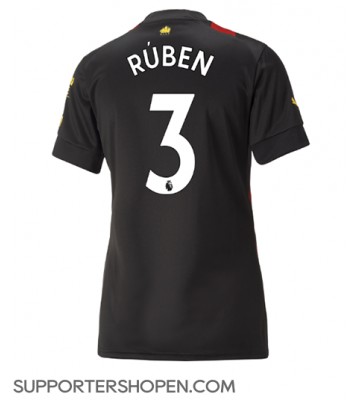 Manchester City Ruben Dias #3 Borta Matchtröja Dam 2022-23 Kortärmad